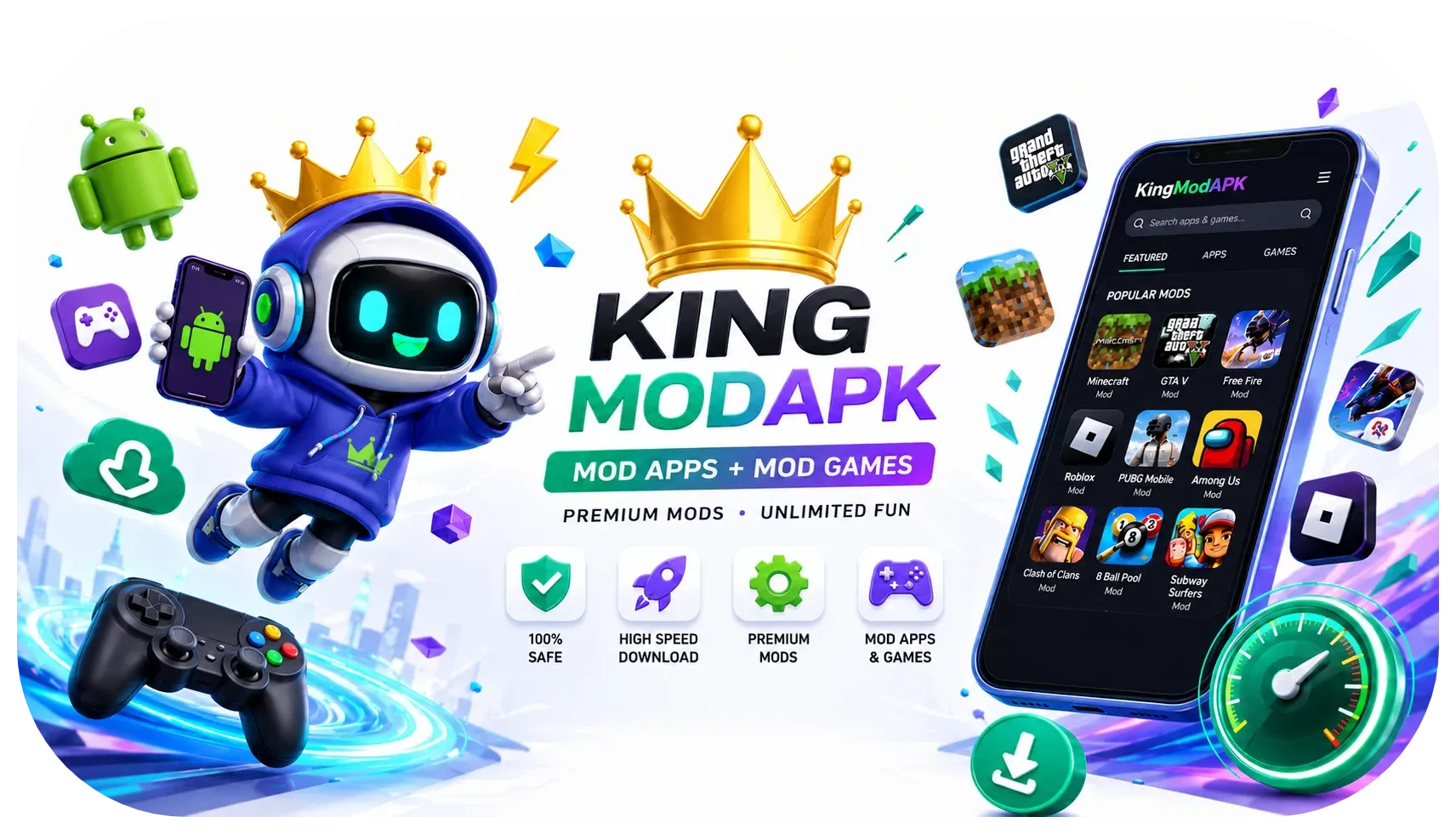 King Mod APK Creative Vector