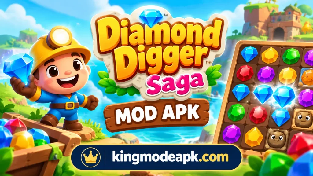 Diamond Digger Saga MOD APK https://kingmodeapk.com/